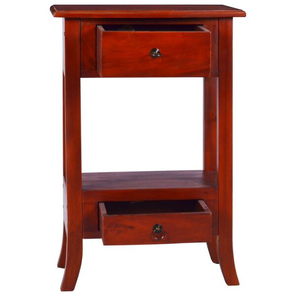 vidaXL Table console Marron classique 50x30x75 cm Bois d'acajou solide