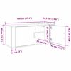 vidaXL Meuble TV mural Ch&ecirc;ne noir 100 x 34,5 x 40 cm Bois d'ing&eacute;nierie