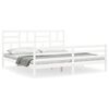 vidaXL Cadre de lit sans matelas blanc bois massif