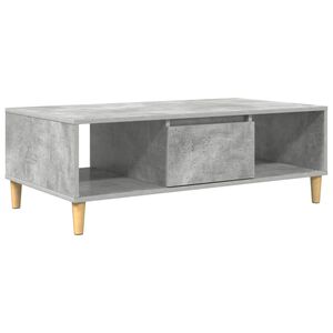 vidaXL Table basse Gris b&eacute;ton 102 x 55 x 35 cm Bois d'ing&eacute;nierie