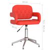 vidaXL Chaises pivotantes &agrave; manger lot de 2 rouge similicuir