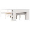 vidaXL Lit biblioth&egrave;que sans matelas blanc 150x200 cm bois pin massif