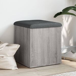 vidaXL Banc de rangement sonoma gris 42x42x45 cm bois d'ing&eacute;nierie