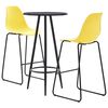 vidaXL Ensemble de bar 3 pcs Plastique Jaune