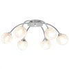 vidaXL Plafonnier avec 6 ampoules LED G9 240 W