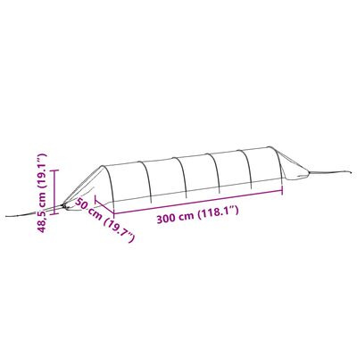 vidaXL Tunnels en filet 4 pcs noir acier et polyéthylène