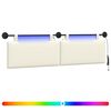 vidaXL T&ecirc;te de lit suspendue Cr&egrave;me Tissu en velours c&ocirc;tel&eacute;