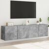vidaXL Meubles TV muraux 2 pcs gris b&eacute;ton 80x30x41 cm