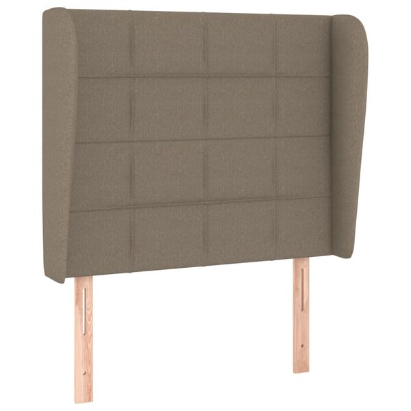 vidaXL T&ecirc;te de lit avec oreilles Taupe 103x23x118/128 cm Tissu