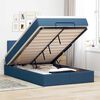 vidaXL Lit ottoman avec matelas et LED Bleu 120x200 cm Tissu