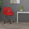 vidaXL Chaise de bureau pivotante Rouge bordeaux Similicuir