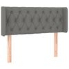 vidaXL T&ecirc;te de lit avec oreilles Gris fonc&eacute; 103x16x78/88 cm Tissu