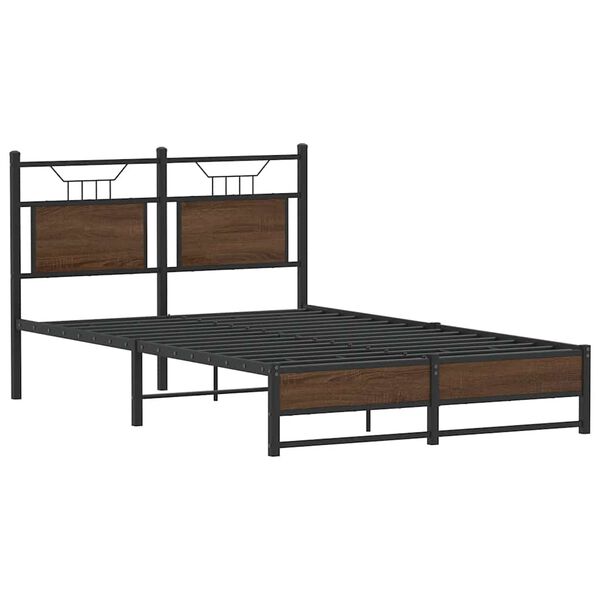 vidaXL Cadre de lit sans matelas ch&ecirc;ne marron 120x200 cm