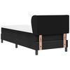 vidaXL Lit &agrave; ressorts avec matelas Noir 80 x 200 cm tissu