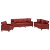 vidaXL Ensemble de canap&eacute;s 3 pcs oreillers et coussins Rouge bordeaux