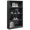 vidaXL Biblioth&egrave;que &agrave; 4 niveaux gris brillant bois d'ing&eacute;nierie