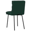 vidaXL Chaises &agrave; manger lot de 4 Vert fonc&eacute; Velours