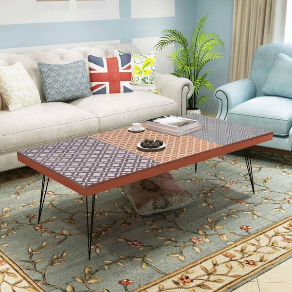 vidaXL Table basse 120x60x38 cm marron