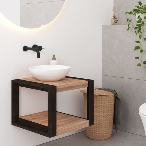 vidaXL Armoire de salle de bain 45x45x35 cm bois de teck solide