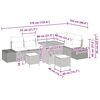 vidaXL Ensemble de canap&eacute; de jardin 9 pcs Beige Poly rotin