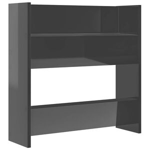 vidaXL Armoire &agrave; chaussures murale gris brillant bois d&rsquo;ing&eacute;nierie