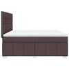 vidaXL Sommier &agrave; lattes de lit avec matelas Marron fonc&eacute; 200x200 cm