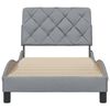 vidaXL Cadre de lit sans matelas gris clair 80x200 cm tissu