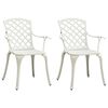 vidaXL Chaises de jardin lot de 2 Aluminium coul&eacute; Blanc