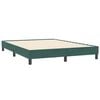 vidaXL Sommier &agrave; lattes de lit et matelas vert fonc&eacute; 140x210cm velours