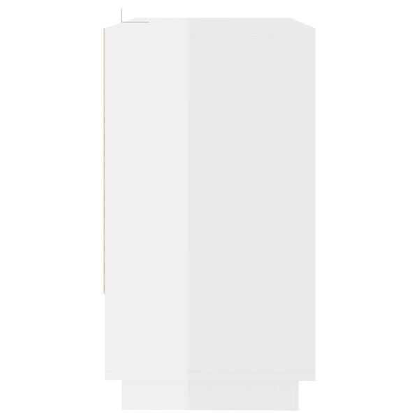 vidaXL Buffet Blanc brillant 70x41x75 cm Bois d'ing&eacute;nierie
