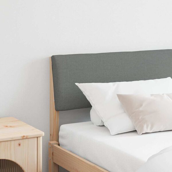 vidaXL T&ecirc;te de lit capitonn&eacute;e Gris fonc&eacute; 200 cm Pin massif