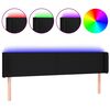 vidaXL T&ecirc;te de lit &agrave; LED Noir 203x16x78/88 cm Tissu
