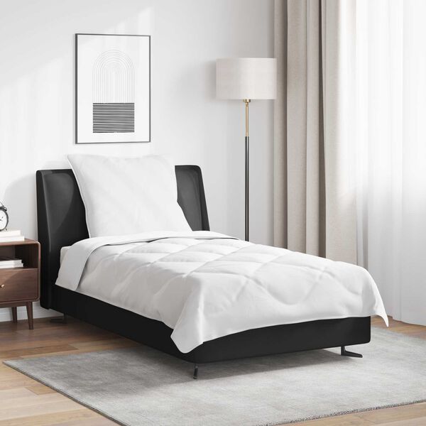 vidaXL Couette avec oreiller 2 pcs Blanc Microfibre