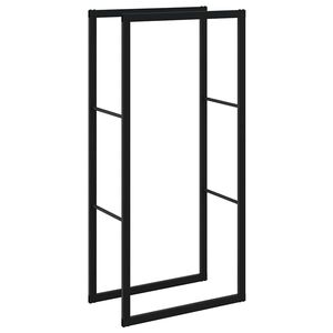vidaXL Portant de bois de chauffage noir 55x30x116 cm acier