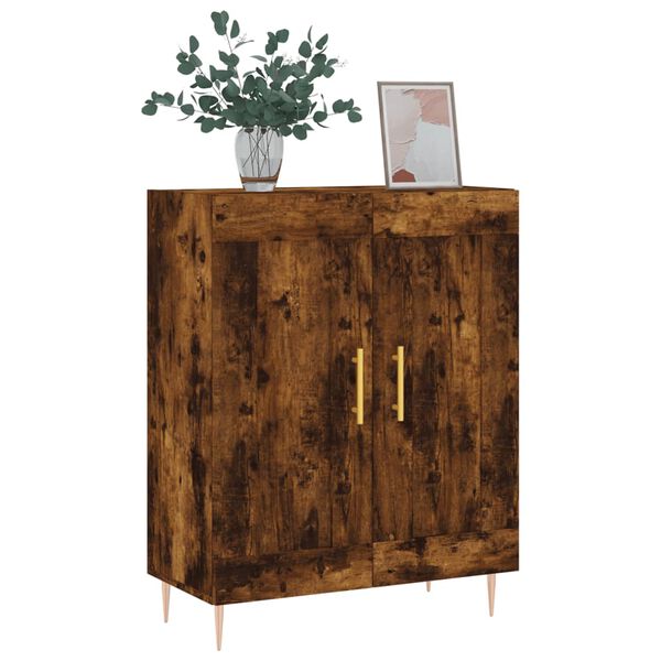 vidaXL Buffet ch&ecirc;ne fum&eacute; 69,5x34x90 cm bois d'ing&eacute;nierie