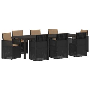 vidaXL Ensemble de salle &agrave; manger pour jardin avec coussin 9 pcs PP