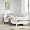 vidaXL Cadre de lit sans matelas blanc 90x200 cm bois de pin massif