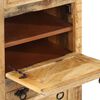 vidaXL Armoire &agrave; chaussures 4 niveaux avec tiroir Bois manguier brut