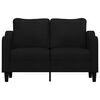 vidaXL Canap&eacute; &agrave; 2 places Noir 120 cm Tissu