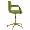 vidaXL Chaise pivotante de salle &agrave; manger Vert clair Velours