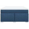 vidaXL Sommier &agrave; lattes de lit avec matelas Bleu 140x200 cm Tissu