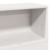 vidaXL Lit biblioth&egrave;que sans matelas blanc 100x200 cm bois massif