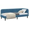 vidaXL Cadre de lit d'angle avec t&ecirc;te de lit Bleu 80 x 200 cm Velours