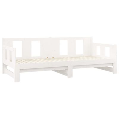 vidaXL Lit coulissant sans matelas blanc 2x(90x190) cm