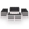 vidaXL Salon de jardin 9 pcs avec coussins Bois de pin massif