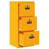 vidaXL Cabinet de Dossier Jaune moutarde 44 x 50 x 106.5 cm