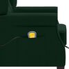 vidaXL Fauteuil de massage avec repose-pied vert fonc&eacute; tissu