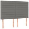 vidaXL T&ecirc;te de lit Gris fonc&eacute; 144 x 5 x 118/128 cm Tissu
