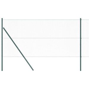 vidaXL Fixation au sol hexagonale 10 x 1 m Acier recouvert de PVC Vert