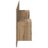 vidaXL T&ecirc;te de lit avec armoire avec tiroir 3 pcs Ch&ecirc;ne artisanal
